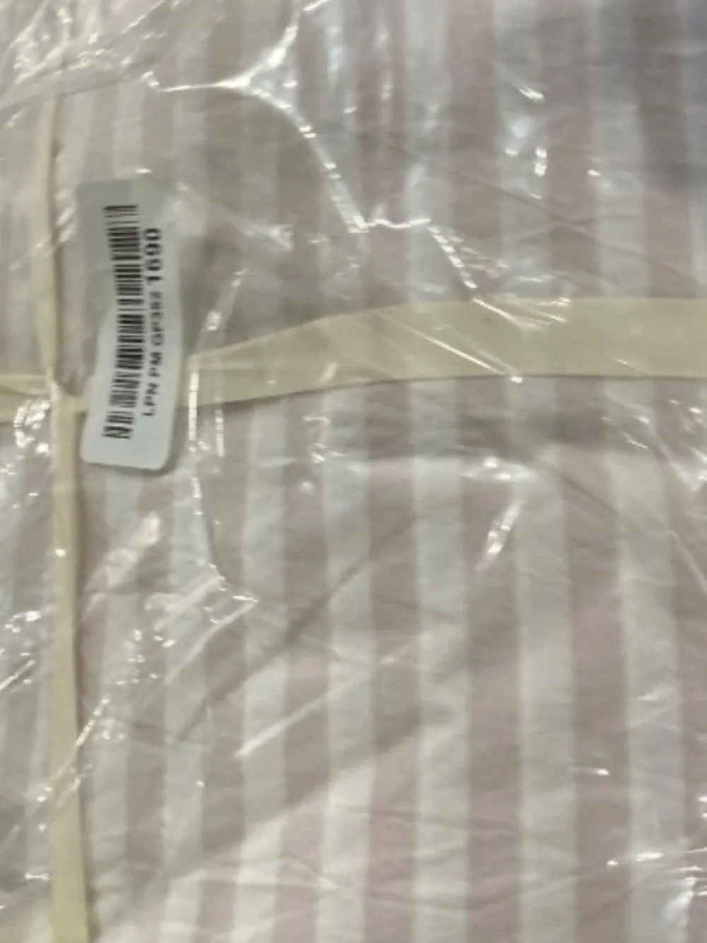 FULL SIZE Striped Duvet Set 3Pc. 100% Washed Cotton - GRAYISH PINK